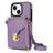 iPhone 14 Alt-i-et cover med pung og rem - Lilla