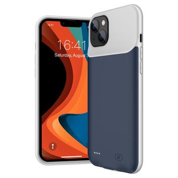 iPhone 14 Backup Battericover - 7000mAh - Mörkblå / Grå
