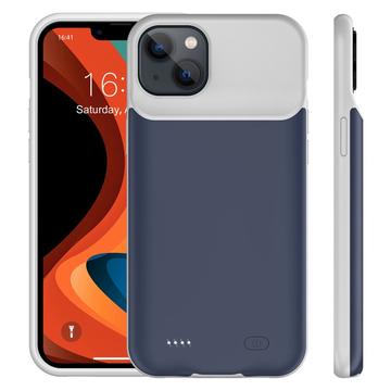 iPhone 14 Backup Battericover - 7000mAh - Mörkblå / Grå