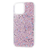iPhone 14 Glitter Flakes TPU Cover - Pink