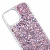 iPhone 14 Glitter Flakes TPU Cover - Pink