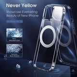 iPhone 14 Hybrid Cover - MagSafe Kompatibel - Gennemsigtig