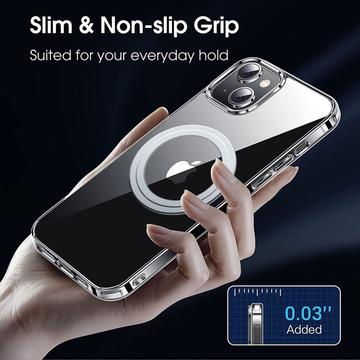 iPhone 14 Hybrid Cover - MagSafe Kompatibel - Gennemsigtig