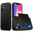 iPhone 14 Hybrid Cover med Glidende Kortslot - Sort