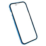 iPhone 14 Magnetisk Cover med Hærdet Glas - Blå