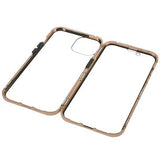 iPhone 14 Magnetisk Cover med Hærdet Glas - Guld