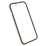 iPhone 14 Magnetisk Cover med Hærdet Glas - Guld