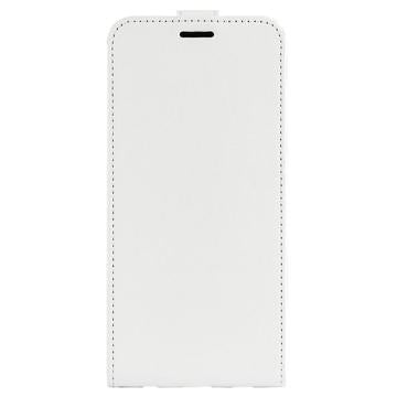 iPhone 14 Plus Vertikal Flip Taske med Kortholder - Hvid