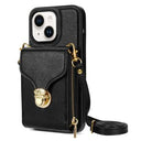 iPhone 14 Plus Alt-i-et cover med pung og rem - Sort