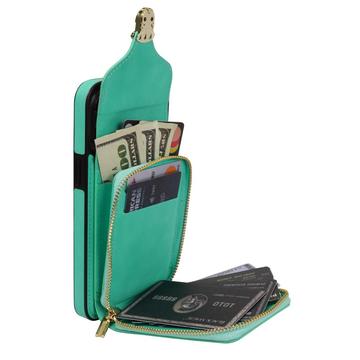 iPhone 14 Plus Alt-i-et cover med pung og rem - Mynte