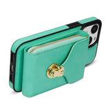 iPhone 14 Plus Alt-i-et cover med pung og rem - Mynte