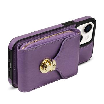 iPhone 14 Plus Alt-i-et cover med pung og rem - Lilla