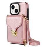 iPhone 14 Plus Alt-i-et cover med pung og rem - Rødguld