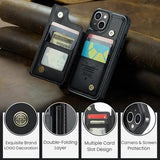 iPhone 14 Plus Caseme C22-etui RFID-kortpung - Sort
