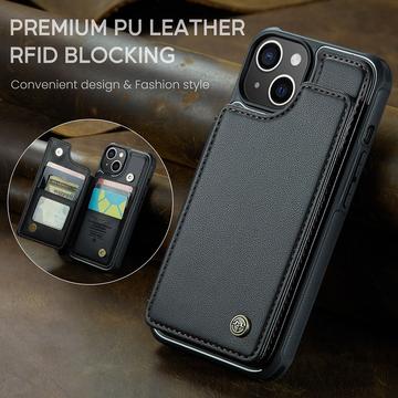 iPhone 14 Plus Caseme C22-etui RFID-kortpung - Sort