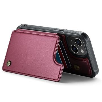 iPhone 14 Plus Caseme C22-etui RFID-kortpung - Rød