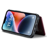 iPhone 14 Plus Caseme C22-etui RFID-kortpung - Rød