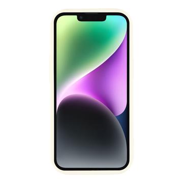 iPhone 14 Plus Stilfuldt stødsikkert TPU cover med forhøjede kanter - hvid / Sløjfebundne kirsebær