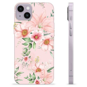 iPhone 14 Plus TPU Cover - Vandfarveblomster