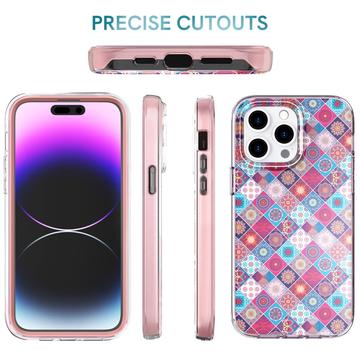 iPhone 14 Pro Ahastyle WE13 360 Beskyttelse Hybrid Cover - Farverig Mandala
