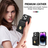 iPhone 14 Pro Alt-i-et cover med pung og rem - Sort
