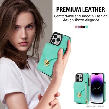 iPhone 14 Pro Alt-i-et cover med pung og rem - Mynte