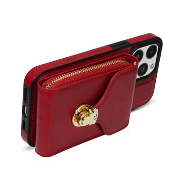 iPhone 14 Pro Alt-i-et cover med pung og rem - rød