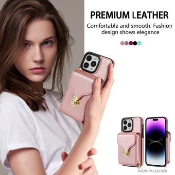 iPhone 14 Pro Alt-i-et cover med pung og rem - Rødguld
