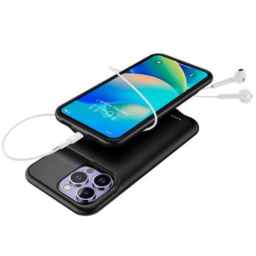 iPhone 14 Pro Backup Battericover - 8500mAh - Sort