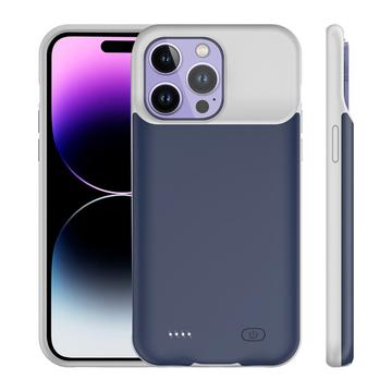 iPhone 14 Pro Backup Battericover - 7000mAh - Mörkblå / Grå