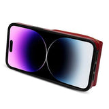iPhone 14 Pro Max Alt-i-et cover med pung og rem - rød