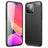 iPhone 14 Pro Max Børstet TPU Cover - Karbonfiber - Sort