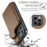 iPhone 14 Pro Max Caseme C22-etui RFID-kortpung - Brun