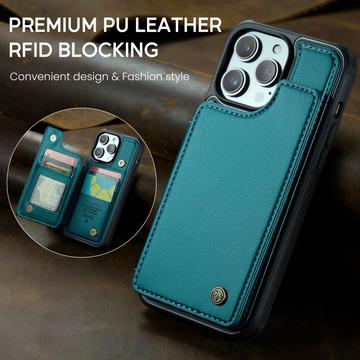 iPhone 14 Pro Max Caseme C22-etui RFID-kortpung - Grøn