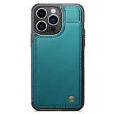 iPhone 14 Pro Max Caseme C22-etui RFID-kortpung - Grøn