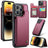 iPhone 14 Pro Max Caseme C22-etui RFID-kortpung - Rød
