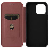 iPhone 14 Pro Max Flip Cover - Karbonfiber - Orange
