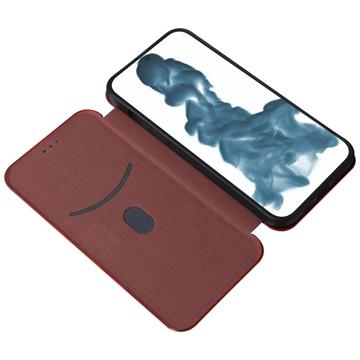 iPhone 14 Pro Max Flip Cover - Karbonfiber - Orange