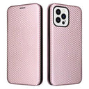 iPhone 14 Pro Max Flip Cover - Karbonfiber - Rødguld