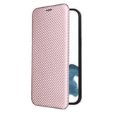 iPhone 14 Pro Max Flip Cover - Karbonfiber - Rødguld