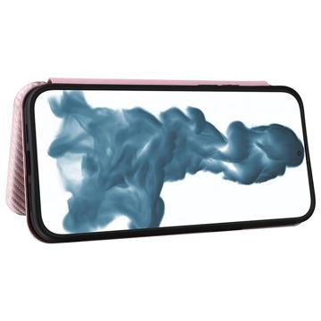 iPhone 14 Pro Max Flip Cover - Karbonfiber - Rødguld