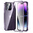 iPhone 14 Pro Max Magnetisk Cover med Hærdet Glas - Lilla