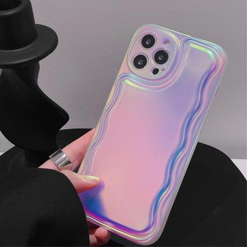 iPhone 14 Pro Max Strålende Bølget Laser Aurora-etui