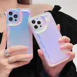 iPhone 14 Pro Max Strålende Bølget Laser Aurora-etui