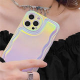 iPhone 14 Pro Max Strålende Bølget Laser Aurora-etui