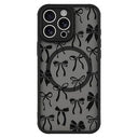 iPhone 14 Pro Max Stilfuldt beskyttende magnetisk cover - sorte sløjfer