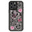 iPhone 14 Pro Max Stilfuldt beskyttende magnetisk cover - sommerfugle / roser