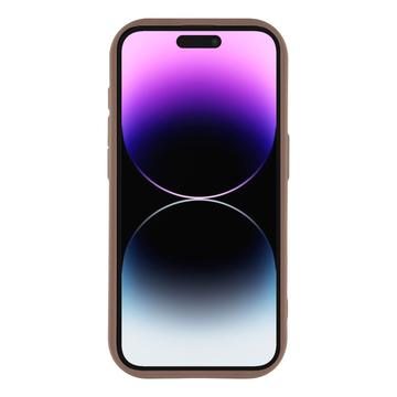 iPhone 14 Pro Max Stilfuldt stødsikkert TPU cover med forhøjede kanter - Brun / Sløjfe