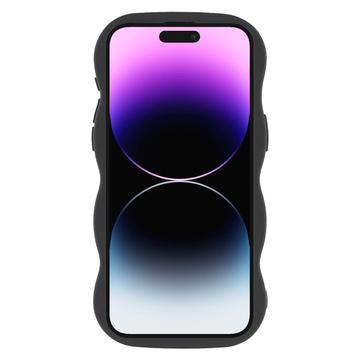 iPhone 14 Pro Max Bølgekant magnetisk hybrid cover - sort