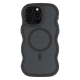 iPhone 14 Pro Max Bølgekant magnetisk hybrid cover - sort